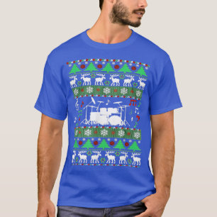 T-shirt Fûts Gros Chandail De Noël Pour Drummer M