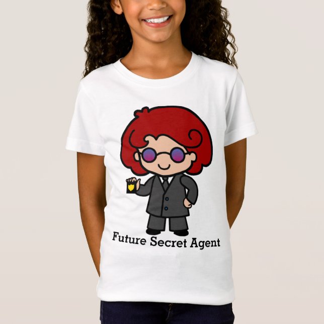 T-Shirt Futur agente secrète mignonne (Devant)