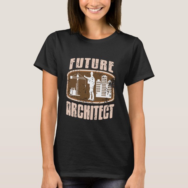 T-shirt Futur Architecte Rétro Vintage Architecture Étudia (Devant)