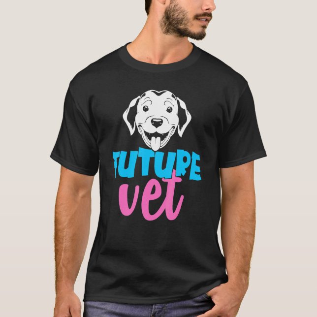 T-shirt Futur assistant technique vétérinaire Adorable chi (Devant)
