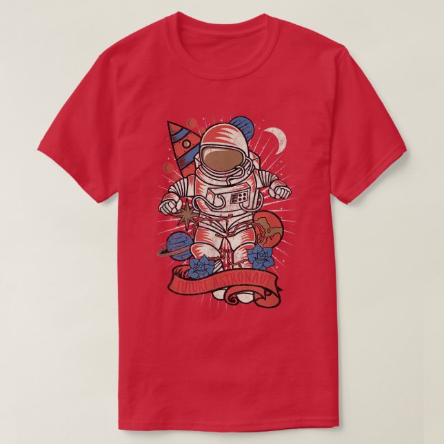 T-shirt Futur astronaute Funny Nerdy Eploration de l'espac (Design devant)