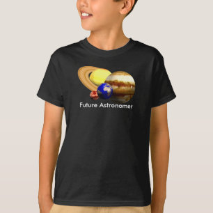T-shirt Futur astronome avec le système solaire
