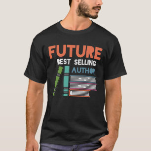 T-shirt Futur auteur Witty Bookworm Library Fan