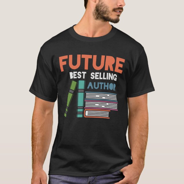 T-shirt Futur auteur Witty Bookworm Library Fan (Devant)