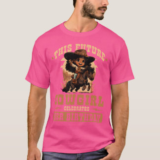 T-shirt Futur bébé anniversaire Africain-Américain Rodeo T