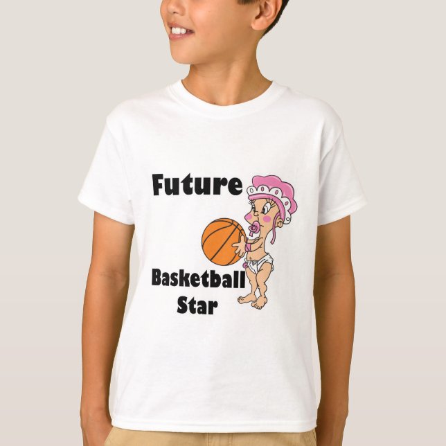 T-shirt futur bébé fille star du basket-ball (Devant)