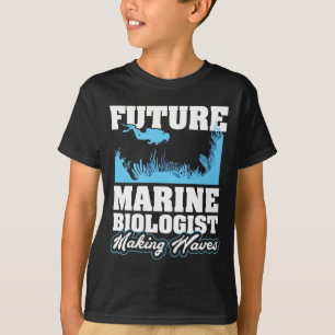 T-shirt Futur biologiste marin faisant des vagues