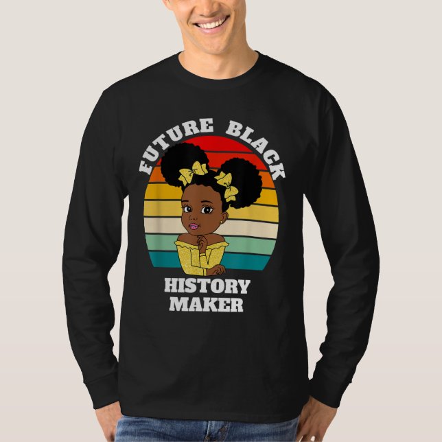 T-shirt Futur Black History Maker JunetDix HBCU Afro Gi (Devant)