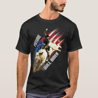 T-shirt Futur Bull Rider Cadeau Patriotic American Drapeau