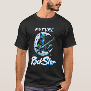 T-shirt Futur chat rock star, filles garçons enfants group