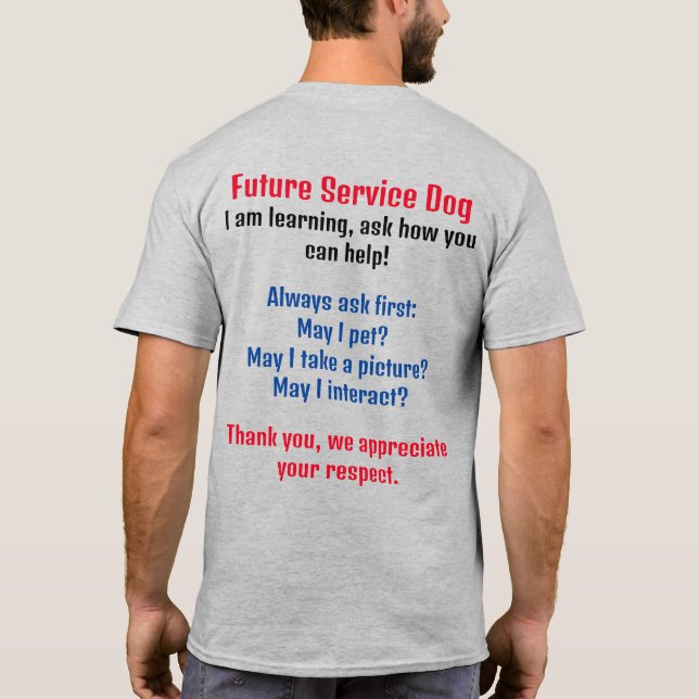 T-shirt Futur Chien De Service - Chien De Service En Forma (Dos)
