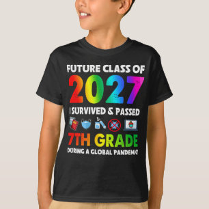 T-shirt Futur Classe De 2027 7E Classe Équipe Retour À L'É