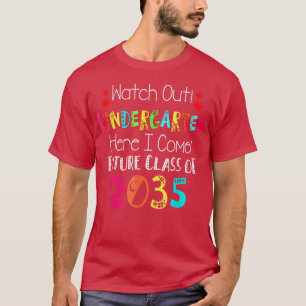 T-shirt Futur Classe De 2035 Attention maternelle Ici I