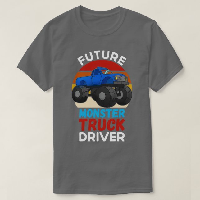 T-shirt Futur conducteur de camion Monster 1 (Design devant)