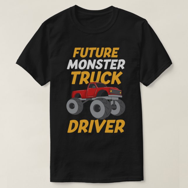 T-shirt Futur conducteur de camion Monster 4 (Design devant)