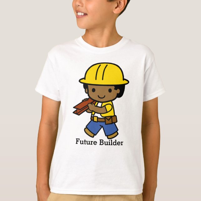 T-shirt Futur constructeur en casque jaune (Devant)