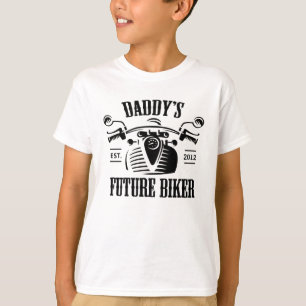 T-shirt Futur crâne de moto du motard du papa personnalisé