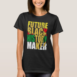 T-shirt Futur créateur d'histoire noire avec carte africai