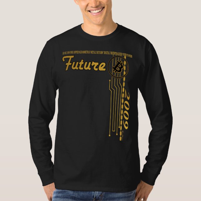 T-shirt Futur Crypto Cryptodevises Traders Btc Coin B (Devant)