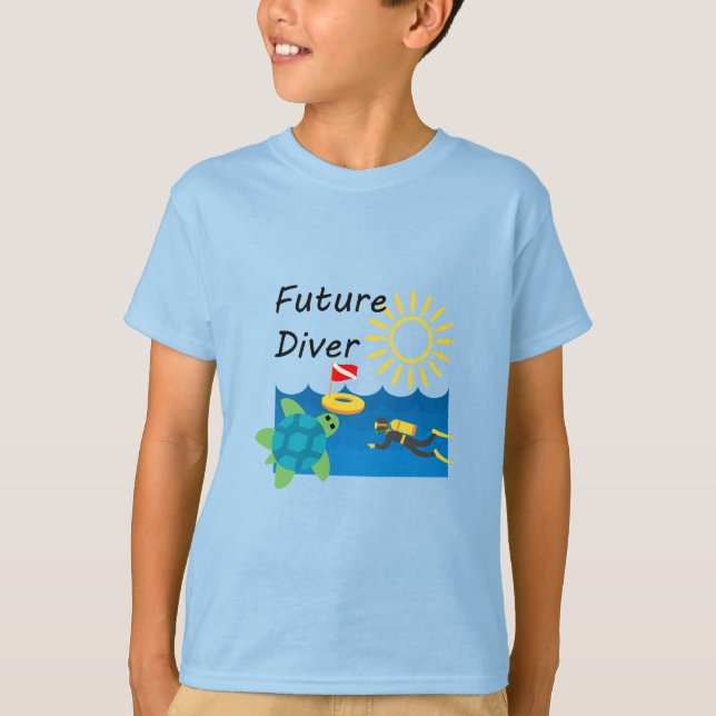 T-shirt Futur Diver Design - Lumière nocturne (Devant)
