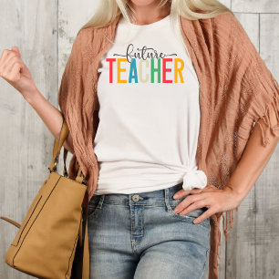 T-shirt Futur enseignant spécialisé en arc-en-ciel