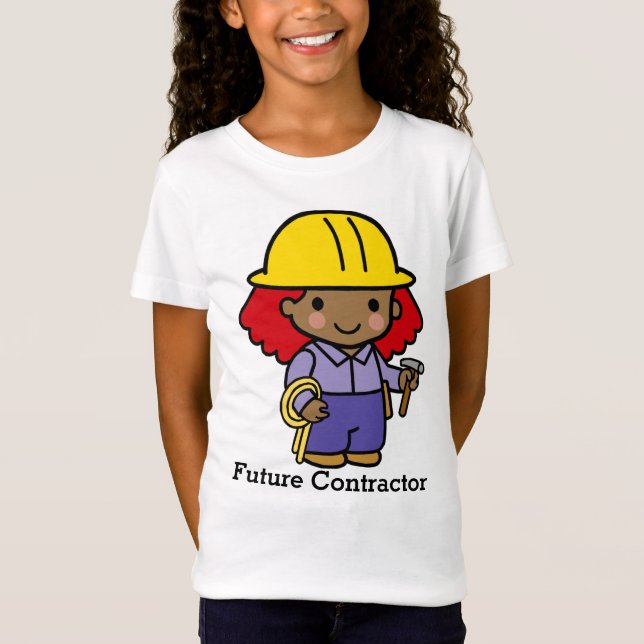 T-Shirt Futur entrepreneur fille avec marteau et corde (Devant)