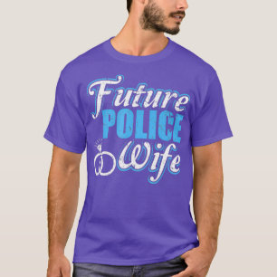 T-shirt Futur Fiançailles de fiancée de la police mince bl
