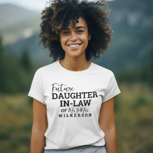T-shirt Futur Fille En Droit Mariage Épouse WV