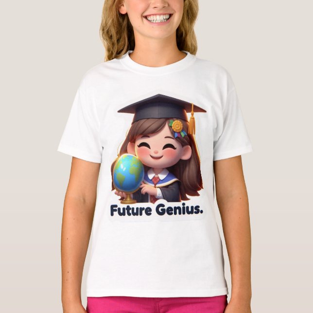T-shirt Futur génie " Retour à l'école" jeu de mots (Devant)