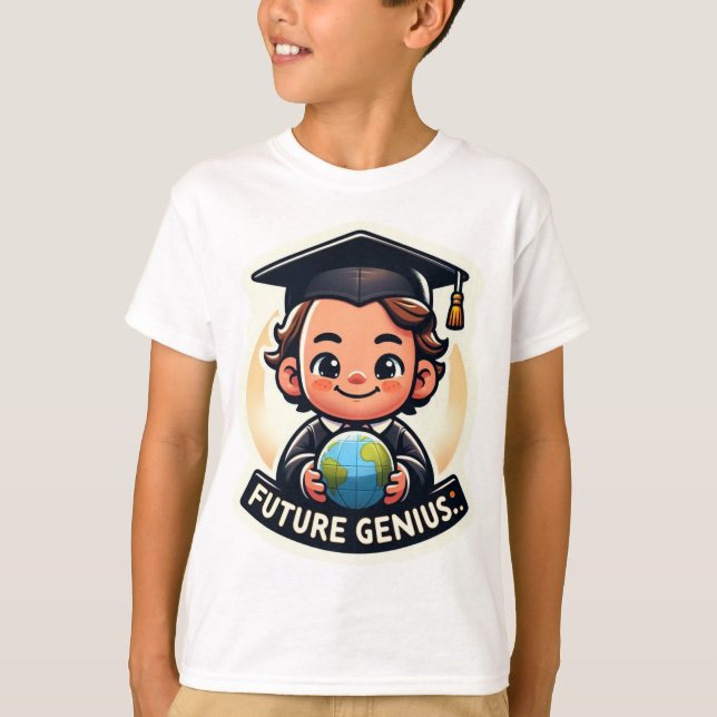 T-shirt Futur génie " Retour à l'école" jeu de mots (Devant)