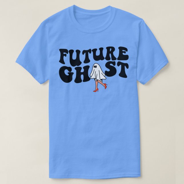 T-shirt Futur Ghost Funny Thème d'Halloween féminin Rétro  (Design devant)