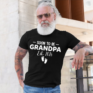 T-shirt Futur Grand-Père Estimé 2026 Annonce de Grossesse
