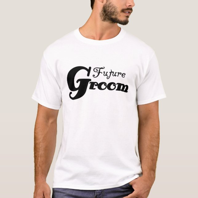 T-shirt Futur Groom du texte noir (Devant)
