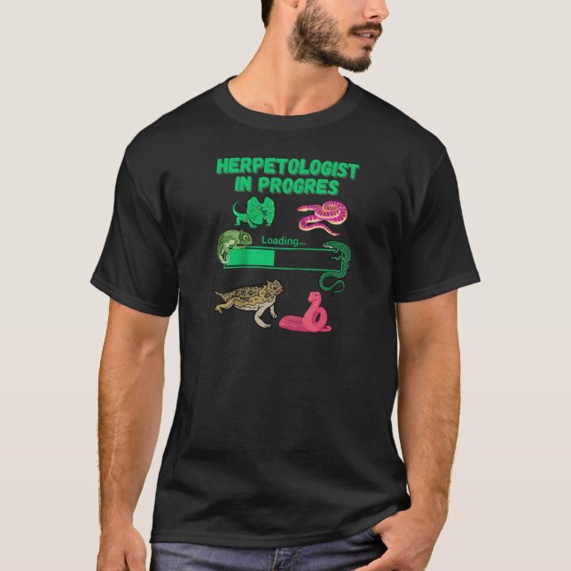 T-shirt Futur Herpétologiste Anniversaire Amphibiens Repti (Devant)