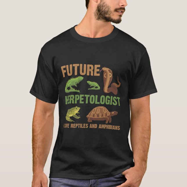 T-shirt Futur Herpétologiste Reptile Amphibians Fan Kid (Devant)