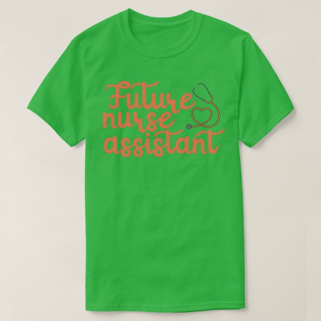 T-shirt Futur infirmier assistant typographie (Design devant)