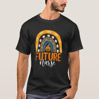 T-shirt Futur infirmière infirmière arc-en-ciel citrouille