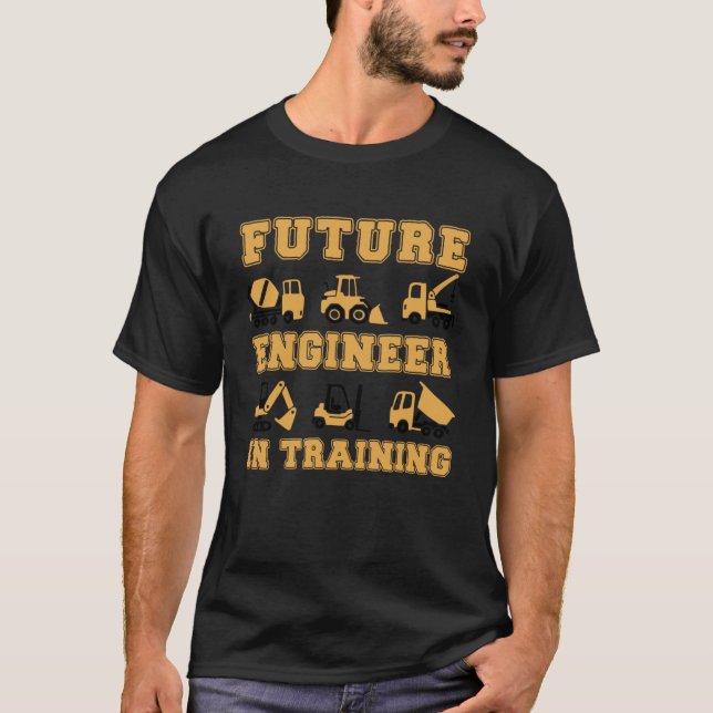 T-shirt Futur Ingénieur en formation des enfants de constr (Devant)