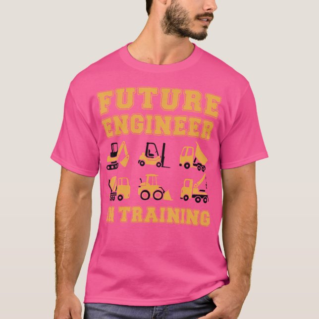 T-shirt Futur Ingénieur En Formation Des Jeunes De Constru (Devant)
