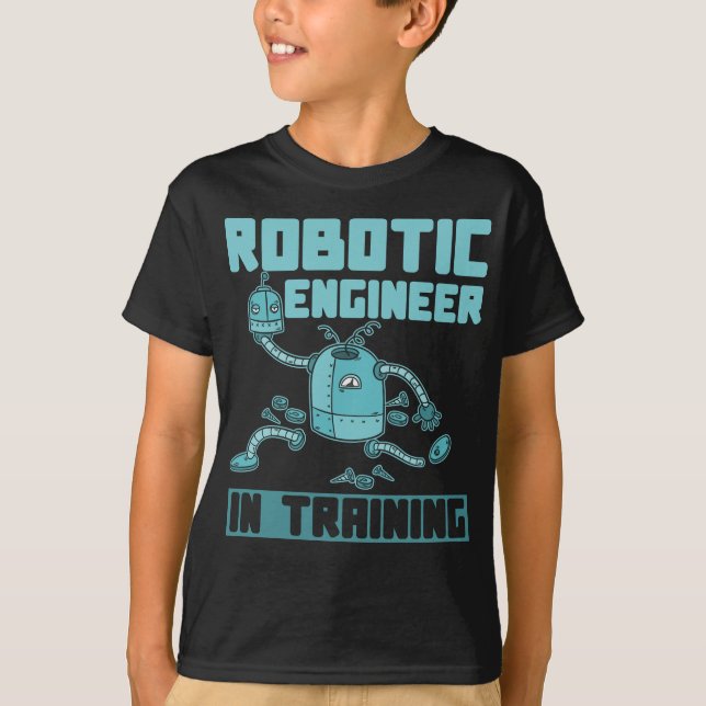 T-shirt Futur ingénieur robotique Garçon fille robot (Devant)