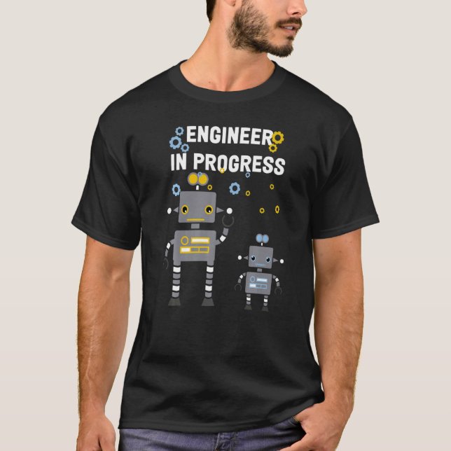 T-shirt Futur Ingénieur Robotique Robot Ingénieur En Progr (Devant)