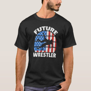 T-shirt Futur lutteur américain Drapeau américain Lutte Ga