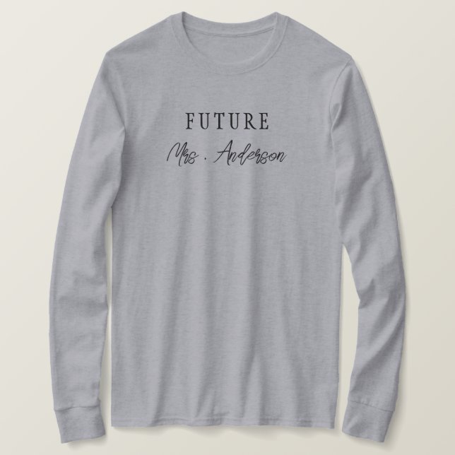 T-shirt Futur Madame personnalisé J'ai dit oui Shower de F (Design devant)
