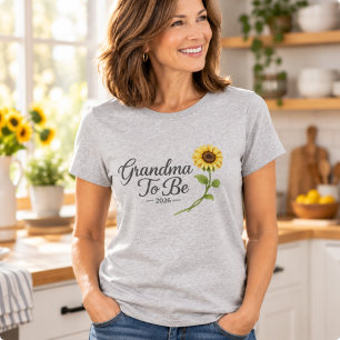 T-shirt Futur Maman 2026 Tournesol Annonce de Grossesse