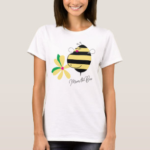T-shirt Futur Maman Abeille Fleur Jaune