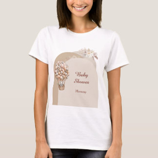 T-shirt Futur Maman Bohème Éléphant Ballon à Air Neutre