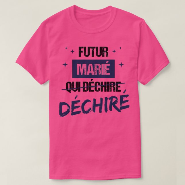 T-shirt Futur marié qui déchire (Design devant)