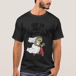 T-shirt Futur mariée douche de nuptiale Grenouille sur sco