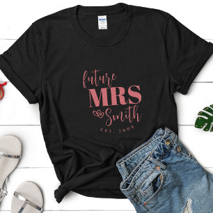 T-shirt Futur Mariée Personnalisé Mme Future Épouse Sur Me