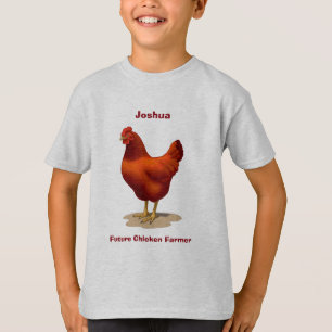 T-shirt Futur marrant Chicken Farmer Red Hen